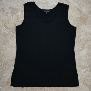 Like New Ming Wang L Knit Sleeveless Shell Tank in Black